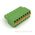 electrical ul94-v0 5.08MM pitch spring plug-in terminal block with orange buttons